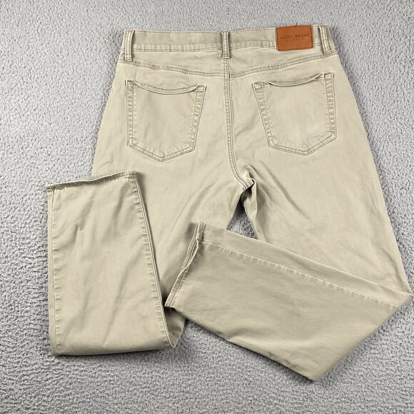 Lucky Brand 121 Slim Straight Chino Pants Men's 34x30 Beige Tan Causal - Picture 1 of 11